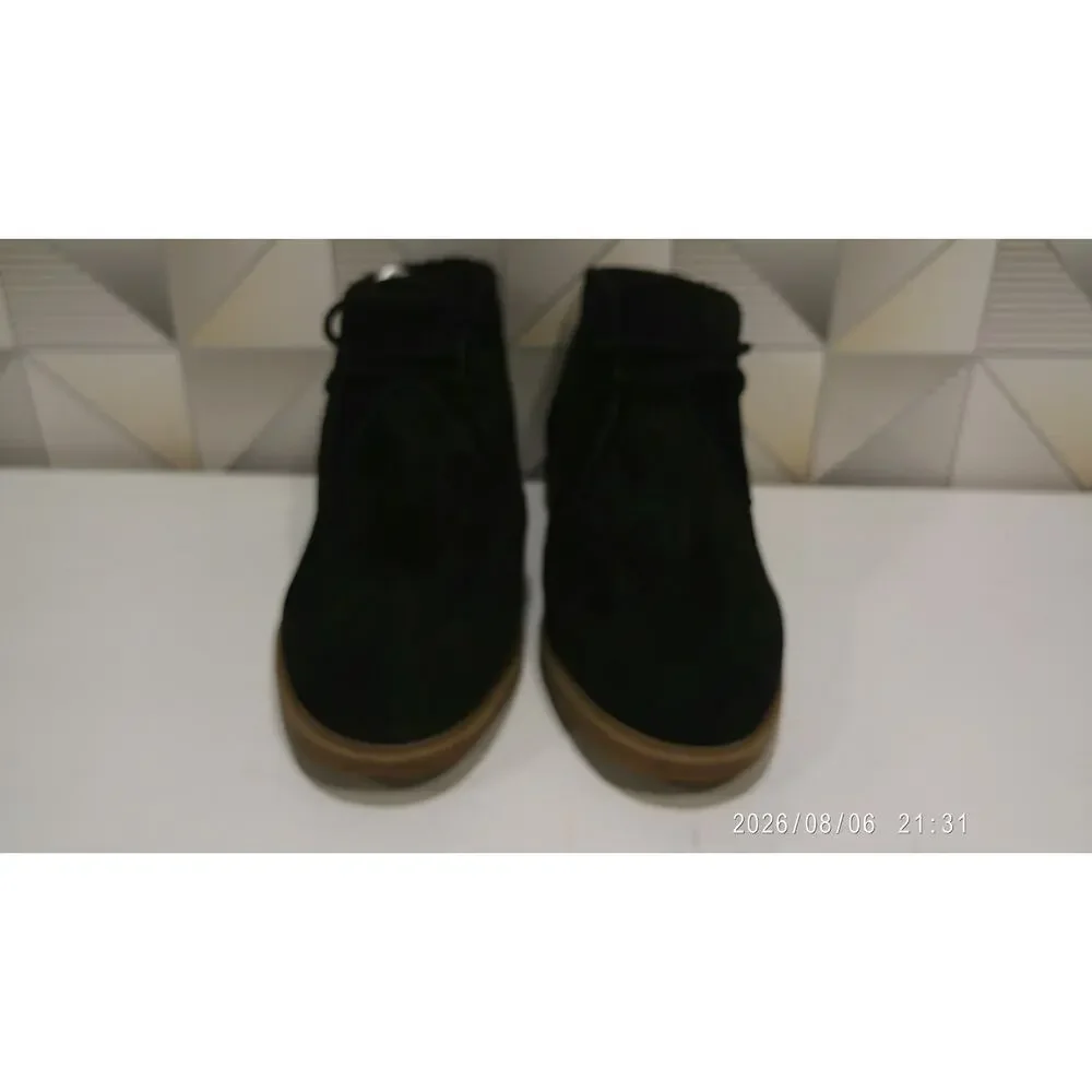Hush Puppies Men’s Chukka Boots Black Suede Size 9.5 Wide Lace Up Desert Shoes